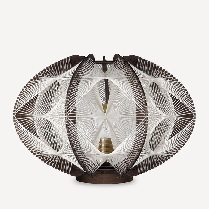 Lampe sur socle ECHINO, tressage Triple Twist