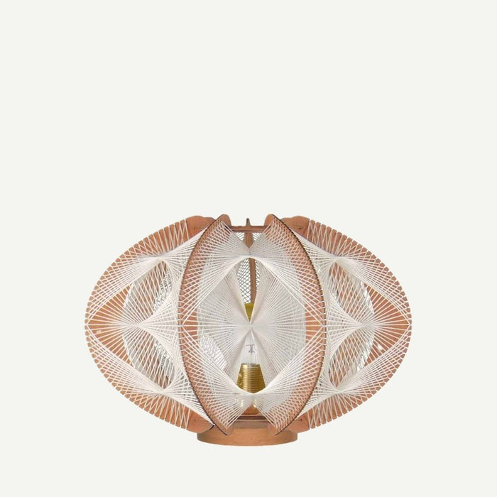 Lampe sur socle ECHINO, tressage Triple Twist