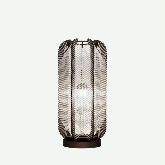 Lampe sur socle PILLSI, tressage Croisé