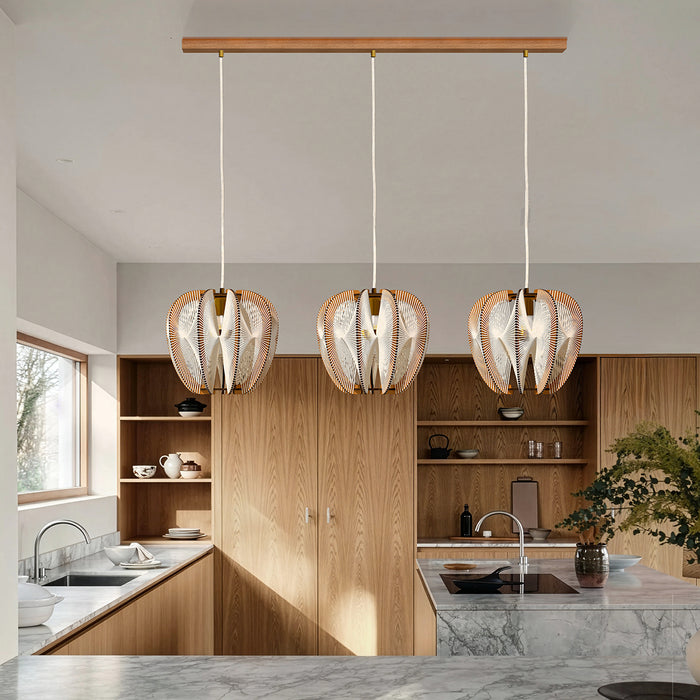 Lampiu Twist Trio Linear Chandelier