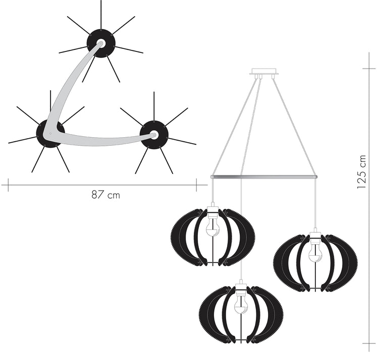 ECHINO Chandelier, Twist Braiding