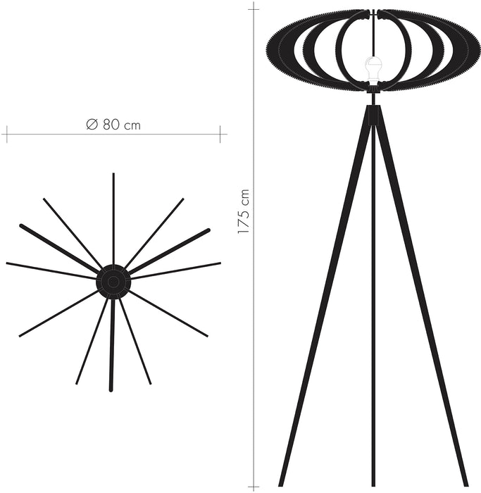 XL ETIOLA floor lamp, Twist braiding