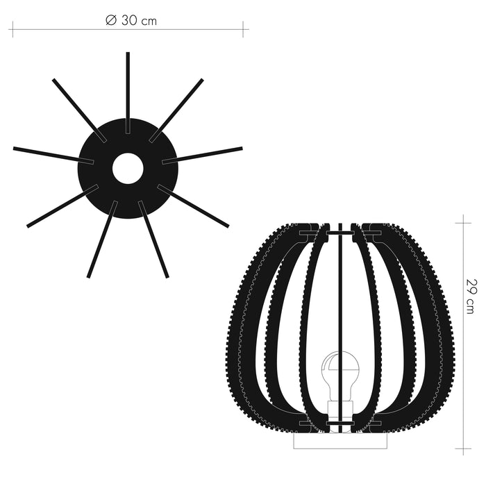 Lampe sur socle LAMPIU - tressage Croisé