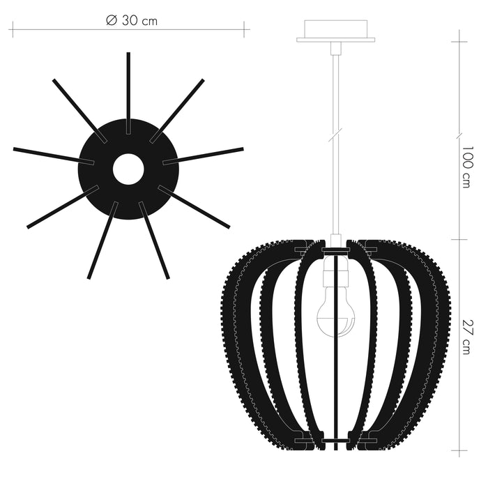 Suspension LAMPIU - tressage Croisé