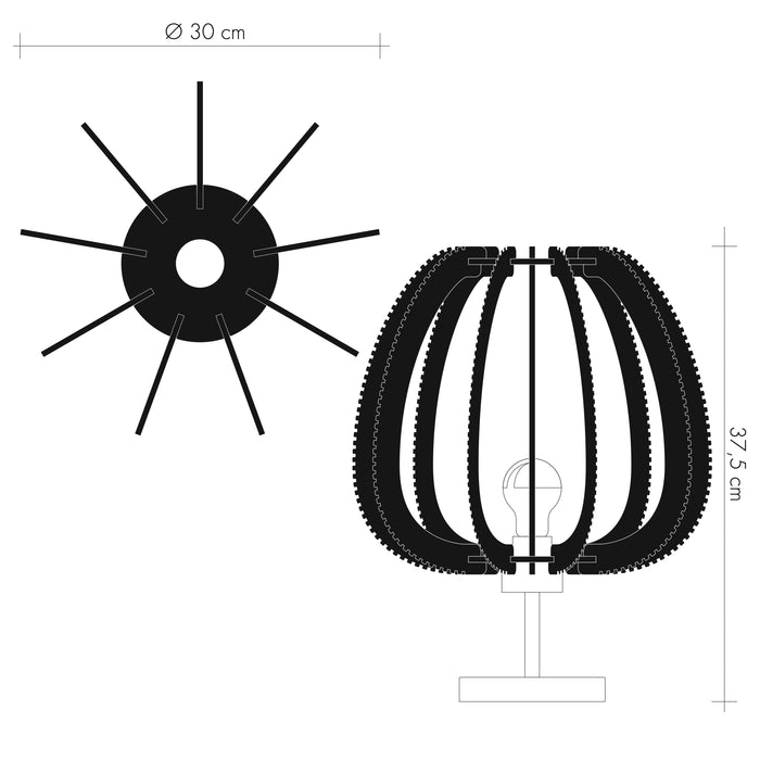 Lampe sur pied LAMPIU - tressage Twist