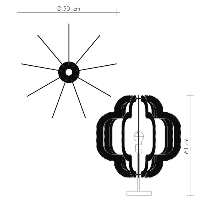 OCCYGONE table lamp, Twist braiding