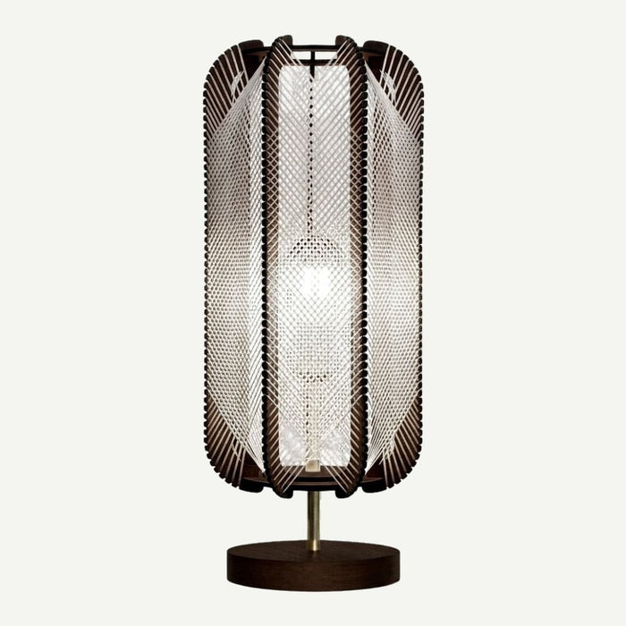 Lampe sur pied PILLSI, tressage Croisé
