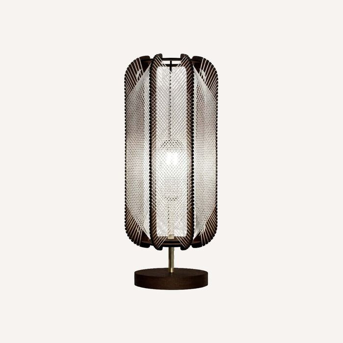 Lampe sur pied PILLSI, tressage Croisé