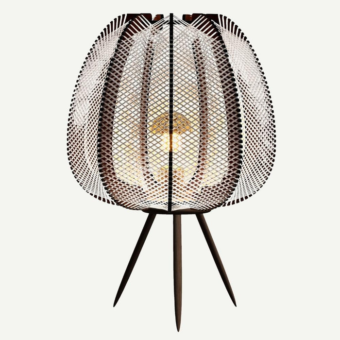 Lampe tripode LAMPIU - tressage Croisé