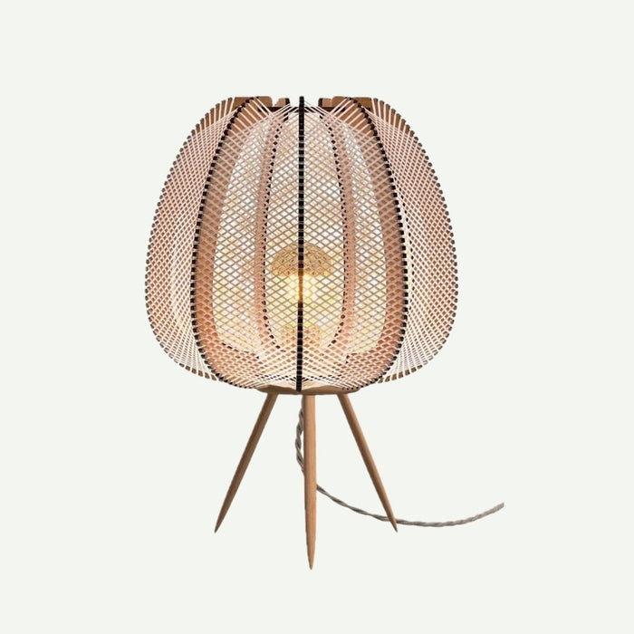 Lampe tripode LAMPIU - tressage Croisé
