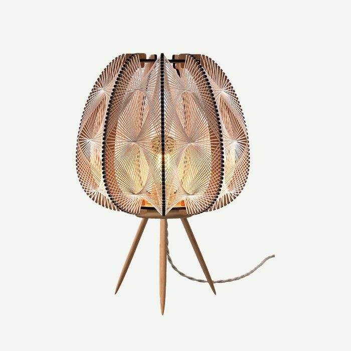 Tripod lamp LAMPIU - Triple Twist braiding 