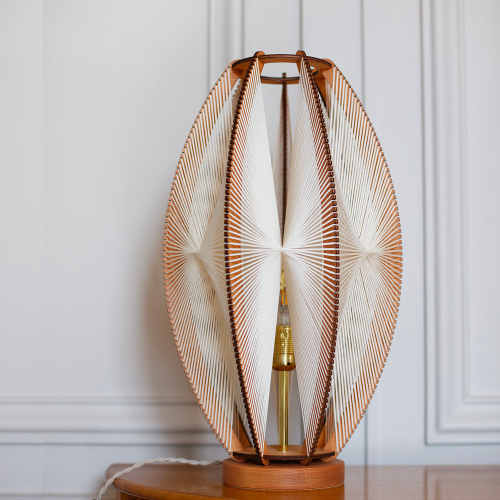 Lampe sur socle DJEMINO, tressage Twist