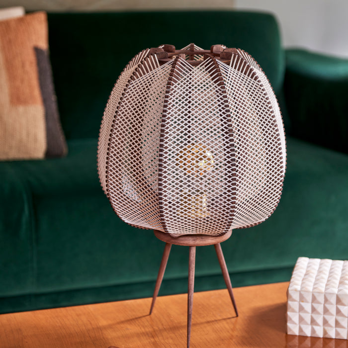 Lampe tripode LAMPIU - tressage Croisé