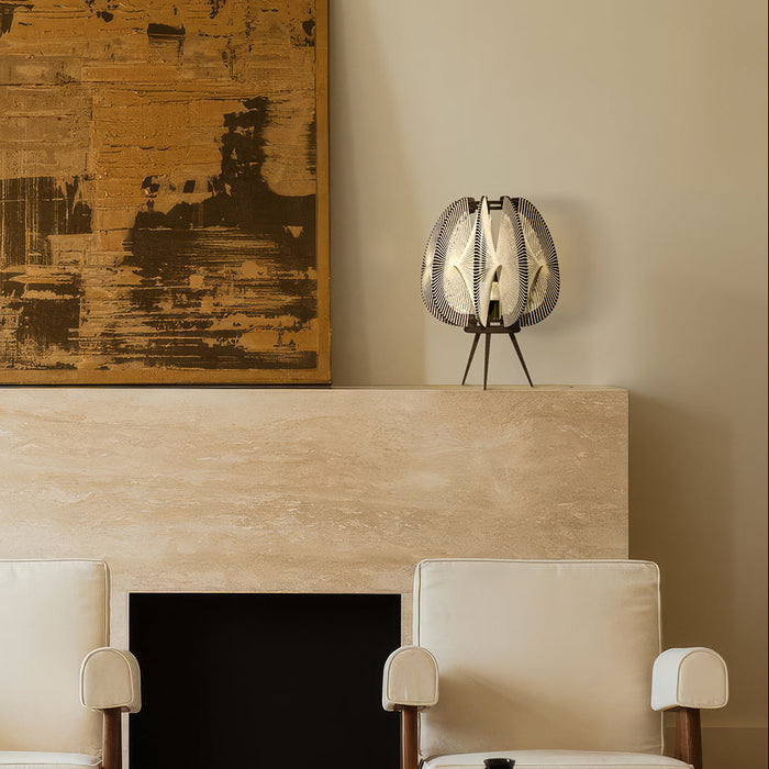 Lampe tripode LAMPIU - tressage Twist