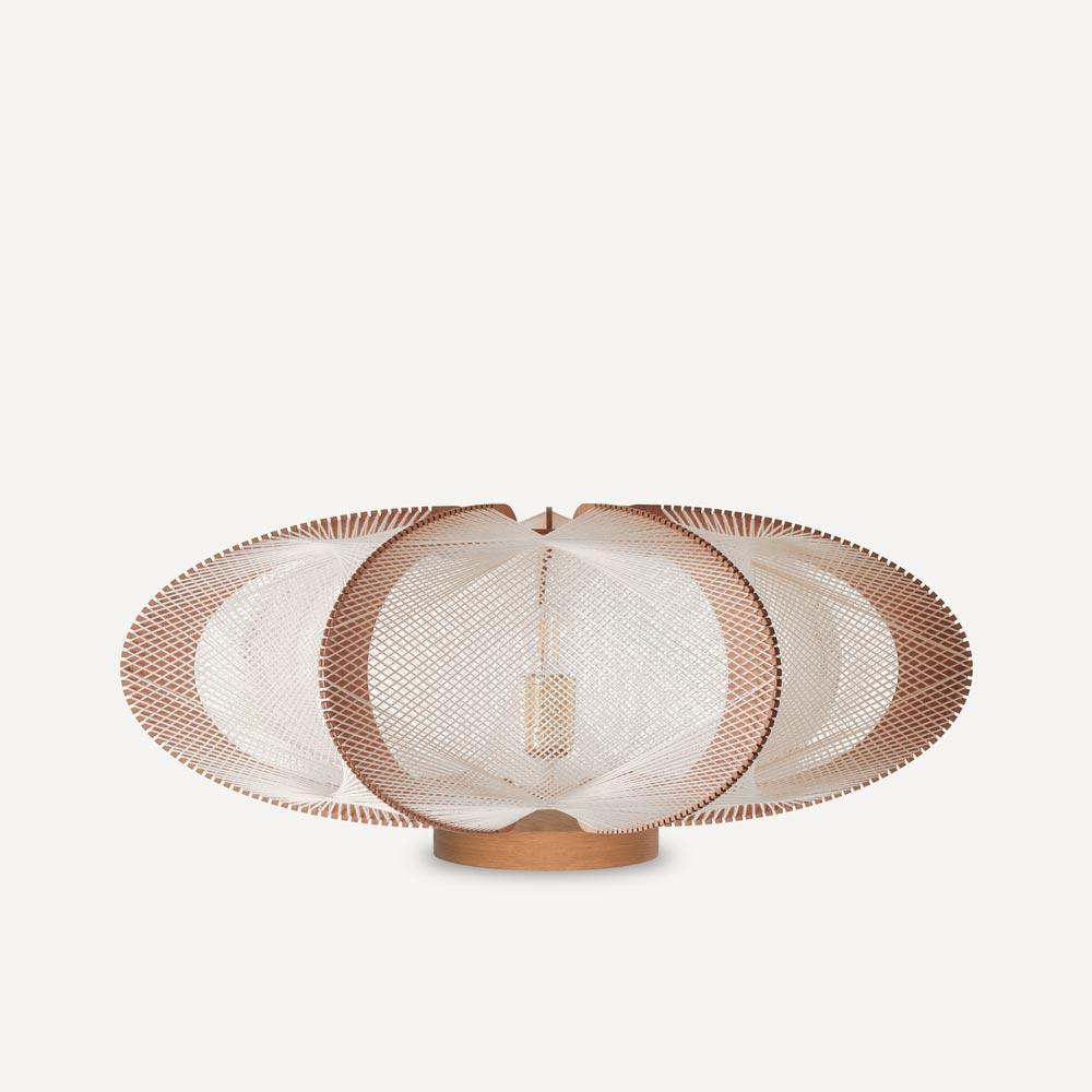 Lampe sur socle ETIOLA, tressage Twist Croisé, Lafablight