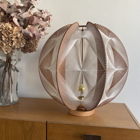 Lampe sur socle ASTROFI, tressage Triple Twist, Lafablight