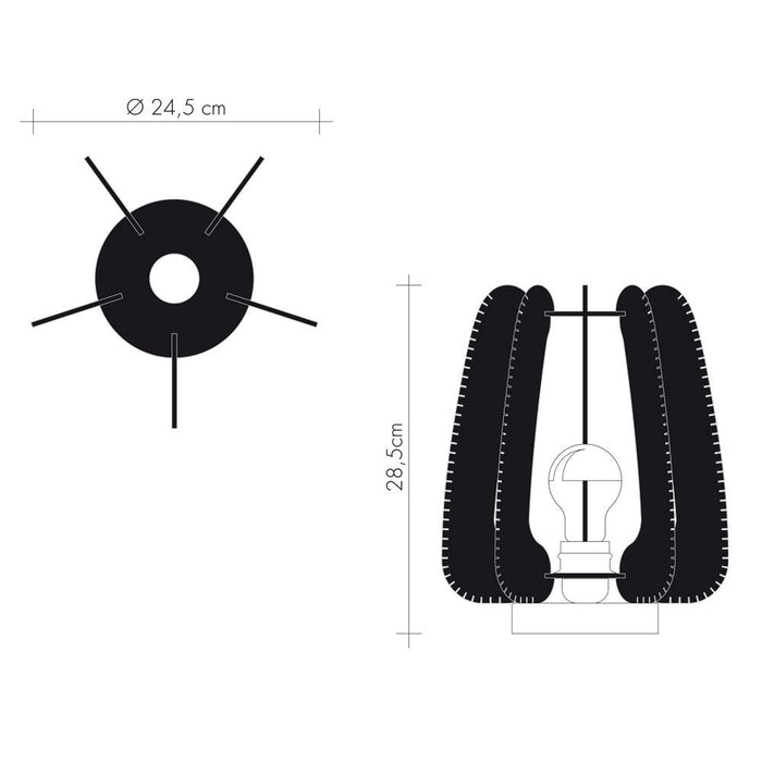 Lampe sur socle ARIOCA, tressage Croisé, Lafablight