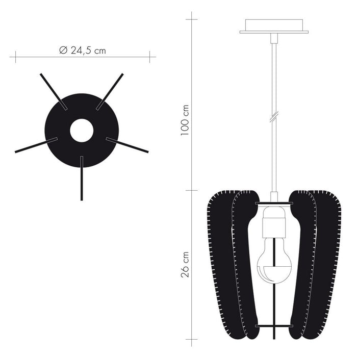 Suspension ARIOCA, tressage Croisé, Lafablight