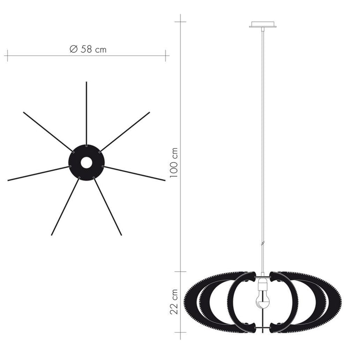 Lafablight suspension ETIOLA en bois, tressage fait main